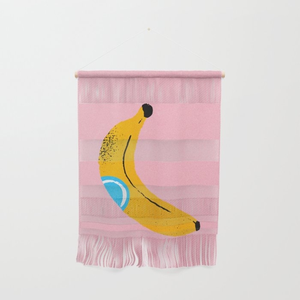 Pink Banana Pop Art Wall Hanging by Society6
